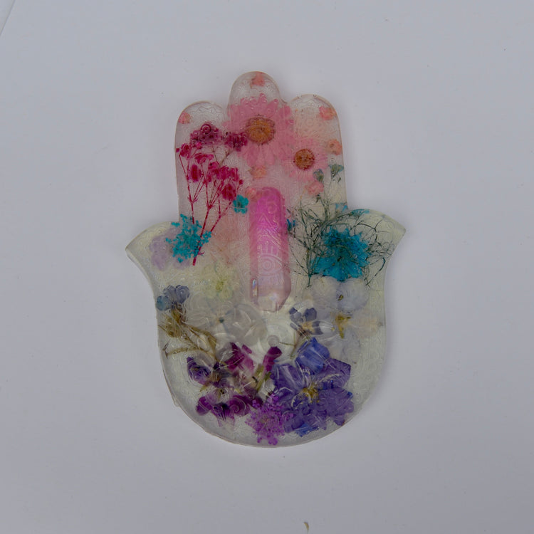 Crystal Hamsa Incense Holder