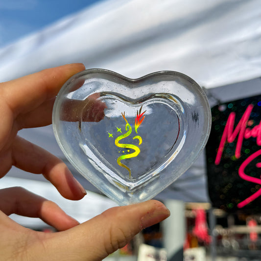 Iridescent Snake Heart Dish
