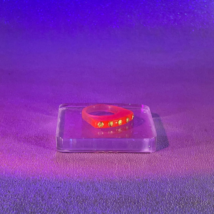 Crescent Rings - Midnight Studio Orange Rings