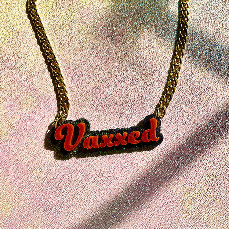 CUSTOM "Disco" VAXXED Necklace - Midnight Studio Necklace