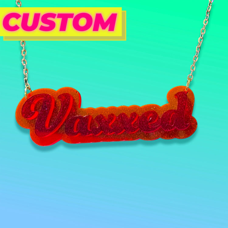 CUSTOM "Disco" VAXXED Necklace - Midnight Studio Necklace