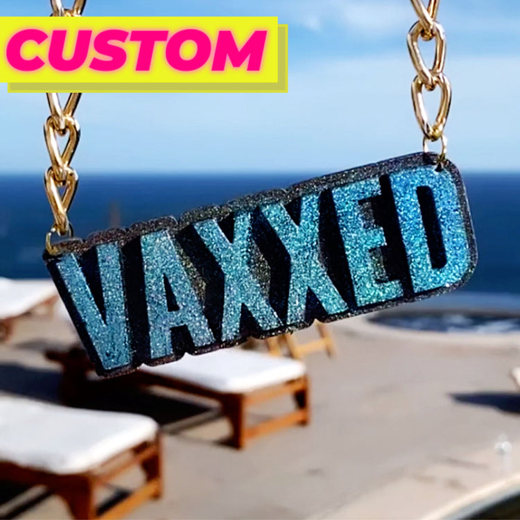 CUSTOM "Rick Ross" VAXXED Chain Necklace - Midnight Studio Necklaces