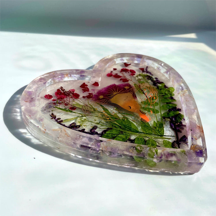 Divine Feminine Floral Heart Tray Tray Midnight Studio