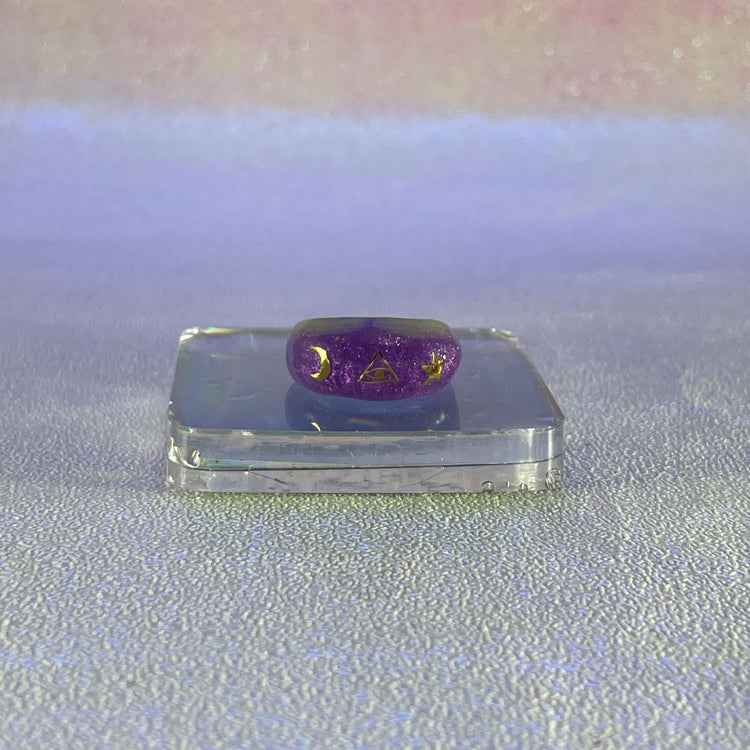 Faceted Bubble Rings - Midnight Studio Rings