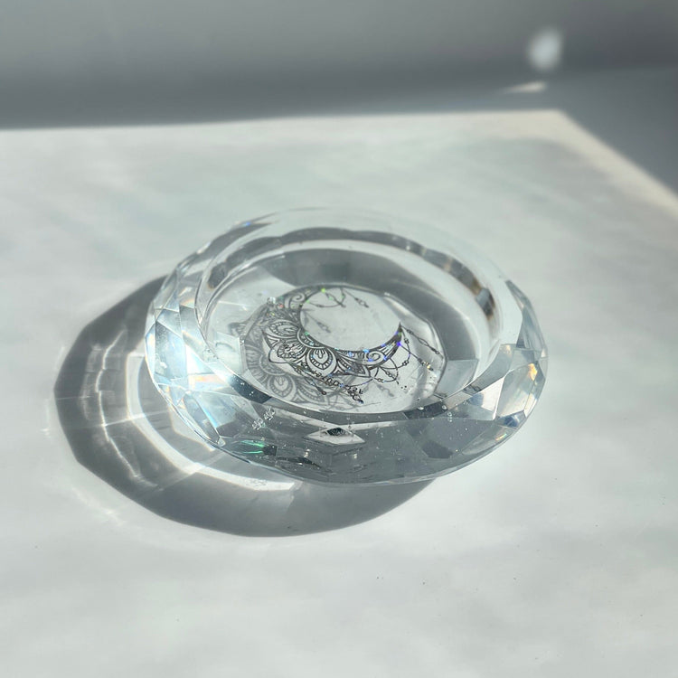 Faceted Holographic Moon Dish Bowl Midnight Studio
