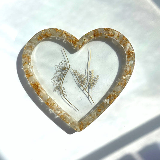 Floral Goddess Crystal Heart Tray Tray Midnight Studio