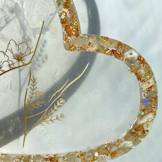 Floral Goddess Crystal Heart Tray Tray Midnight Studio