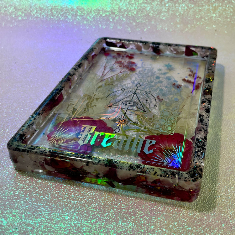 Floral Tarot Tray Altar Set - Midnight Studio Decorative Trays