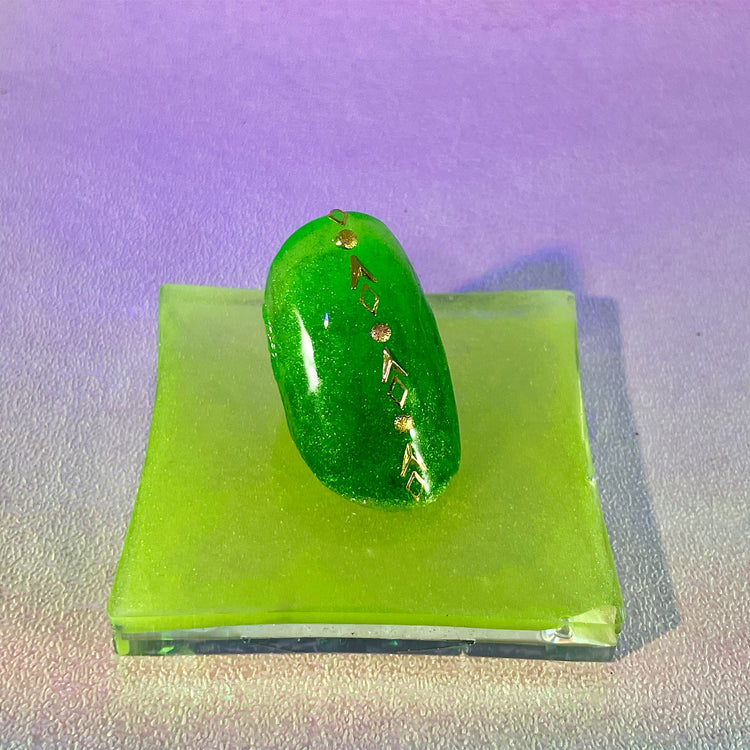 "Frankenstein's Bride" Long Finger Statement Ring - Midnight Studio Rings