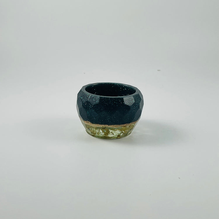 Mini Trinket Bowls bowl Midnight Studio Black & Glitter Green S