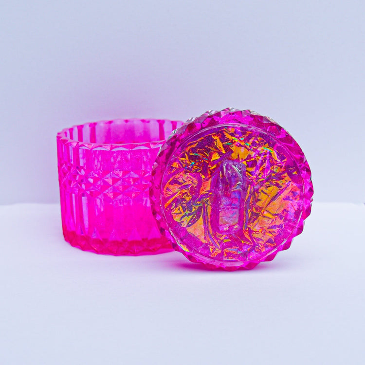 Pink Crystal Storage Jar Container Midnight Studio