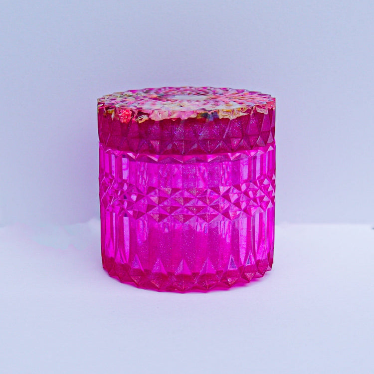 Pink Crystal Storage Jar Container Midnight Studio