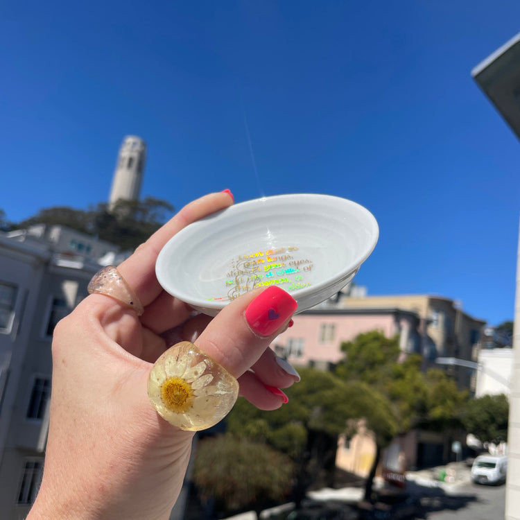 Upcycled Vintage China plate Midnight Studio