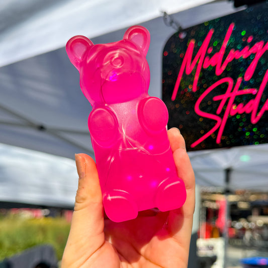 Pink Glow in the Dark Gummy Bear Lamp