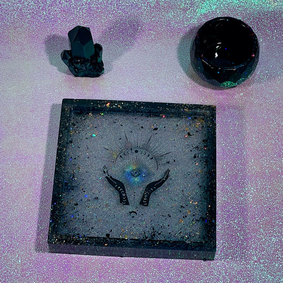 Black Magic Crystal Coaster Set - Midnight Studio Coasters