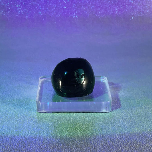 Chunky Black "Alien" Resin Ring - Midnight Studio Rings