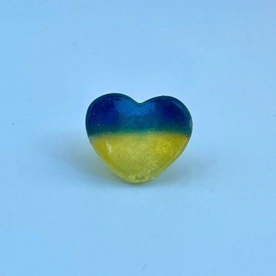 CHUNKY HEART SOLIDARITY RINGS (5 STYLES) - Midnight Studio Ukraine Flag Style 2 / 7 Rings