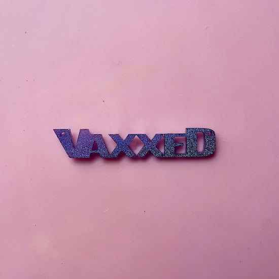 "Classy" VAXXED Necklace *Retiring Style* LAST CHANCE - Midnight Studio Holo Purple / Silver Necklaces