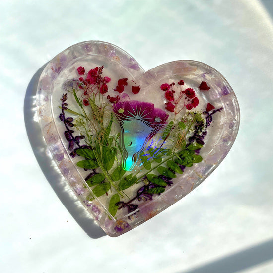 Divine Feminine Floral Heart Tray Tray Midnight Studio 