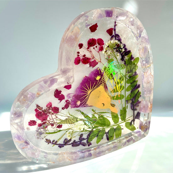 Divine Feminine Floral Heart Tray Tray Midnight Studio 