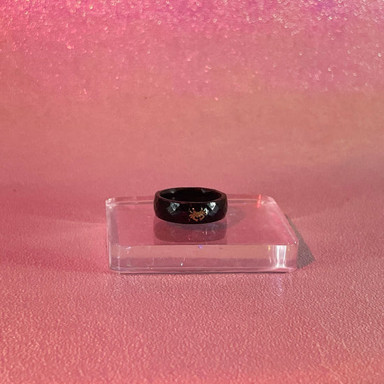 Faceted Ring Bands - Midnight Studio Black / 6 Rings