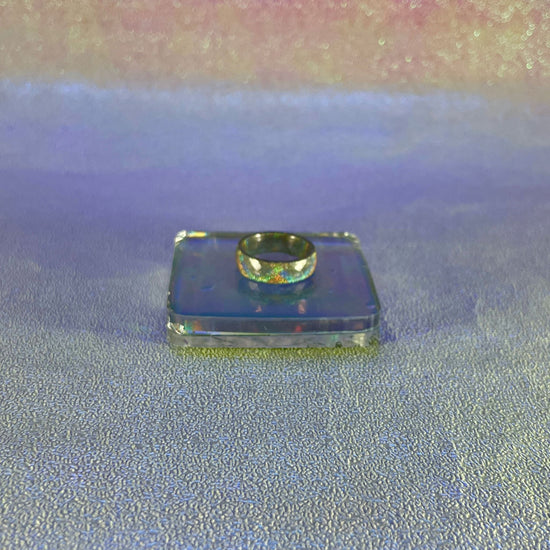Faceted Ring Bands - Midnight Studio Holographic Silver / 6 Rings