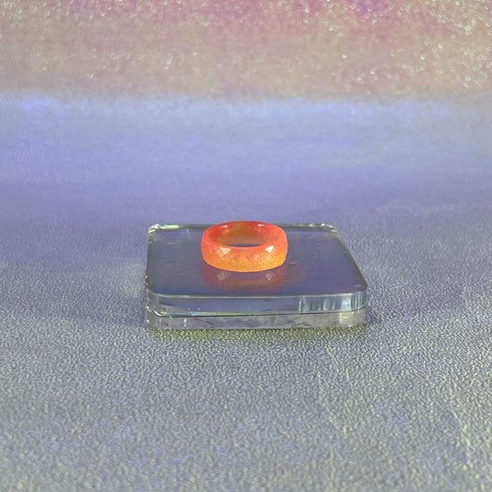Faceted Ring Bands - Midnight Studio Orange Ombre / 6 Rings