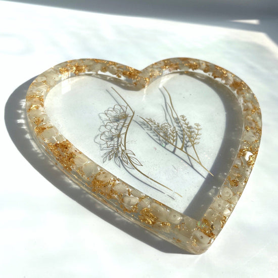 Floral Goddess Crystal Heart Tray Tray Midnight Studio 