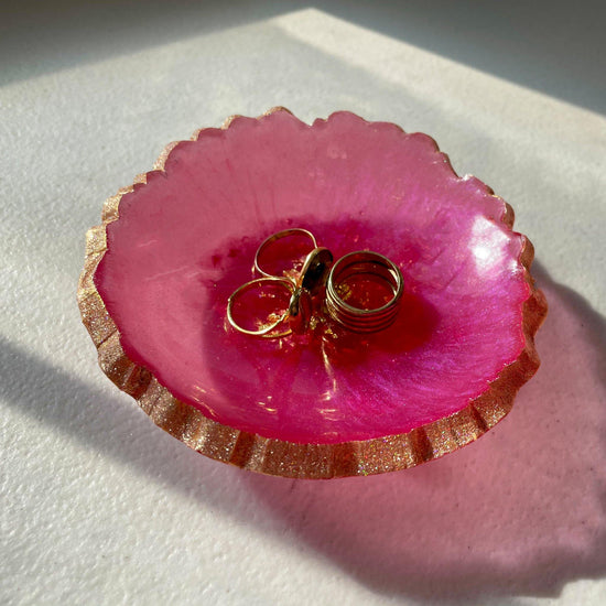 GEODE DISH - Midnight Studio Magenta Decorative Bowls