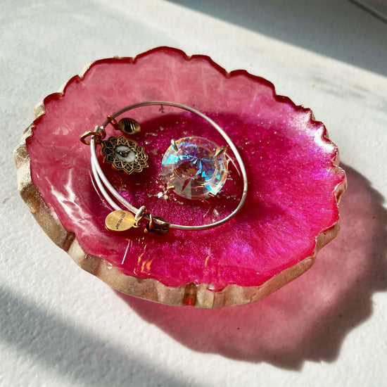 GEODE DISH - Midnight Studio Magenta 2 Decorative Bowls