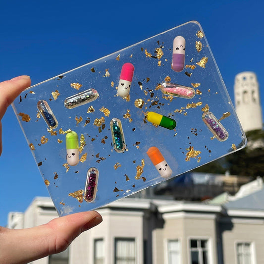 Glitter Pill Tray - Midnight Studio Decorative Trays