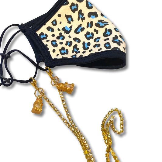 Gold Gummy Bear Convertible Mask/Glasses Chain - Midnight Studio Convertible Mask Chain