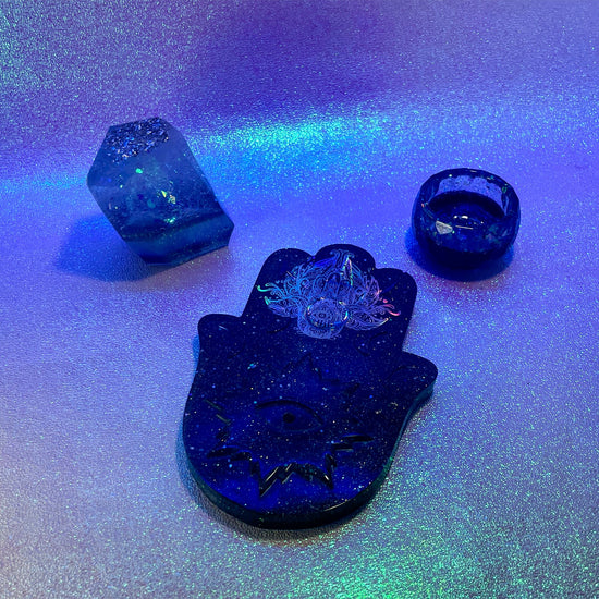 Hamsa Evil Eye Altar Set - Midnight Studio Incense Holders