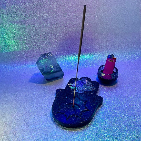 Hamsa Evil Eye Altar Set - Midnight Studio Incense Holders