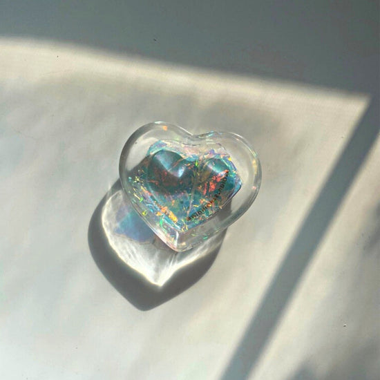 Iridescent Holographic Heart Dish - Midnight Studio Decorative Bowls