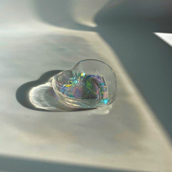 Iridescent Holographic Heart Dish - Midnight Studio Decorative Bowls