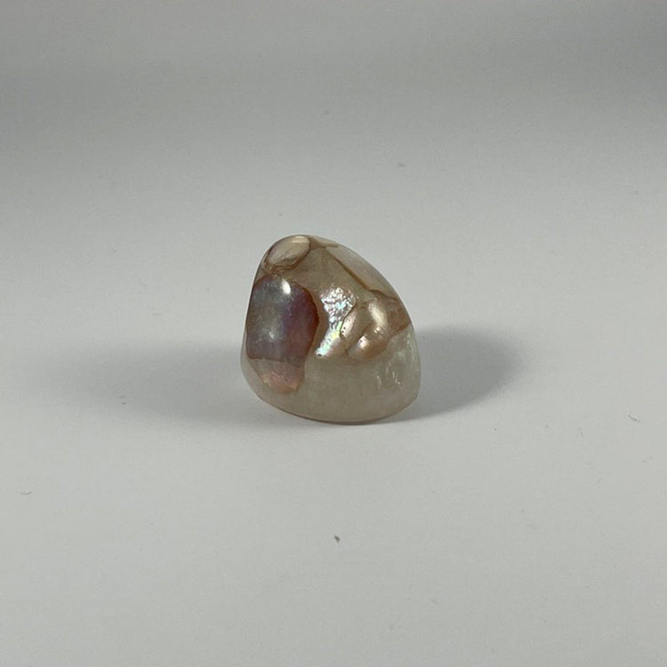 Iridescent Seashell Chunky Oval Ring - Midnight Studio Rings