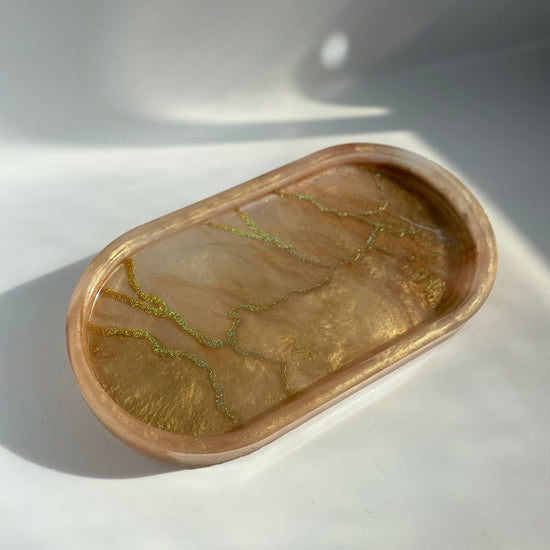 Marble Trays Tray Midnight Studio Peach Marble 