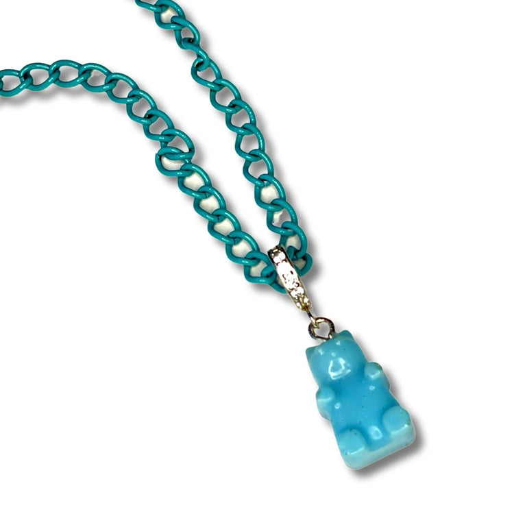 Mykonos Gummy Bear Pave Crystal Necklace - Midnight Studio Necklace