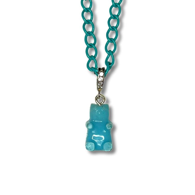 Mykonos Gummy Bear Pave Crystal Necklace - Midnight Studio Necklace