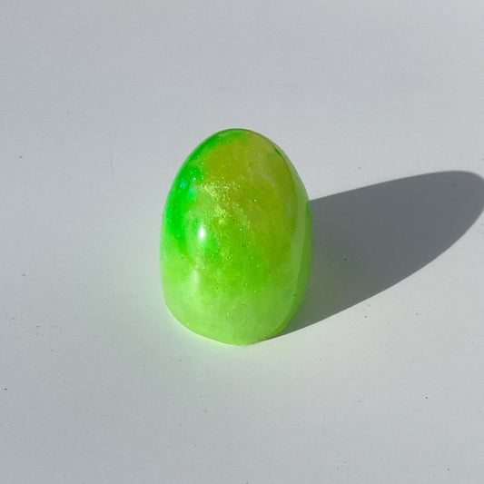 Neon Lemon Lime Chunky Oval Ring - Midnight Studio Rings