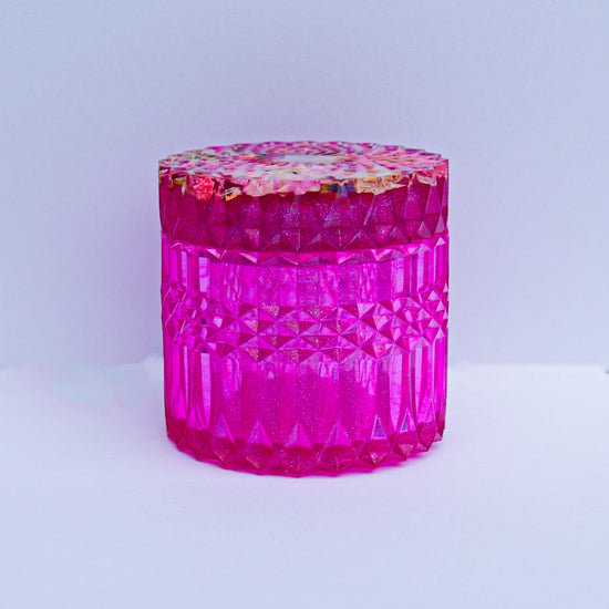Pink Crystal Storage Jar Container Midnight Studio 