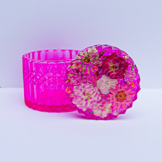 Pink Crystal Storage Jar Container Midnight Studio 