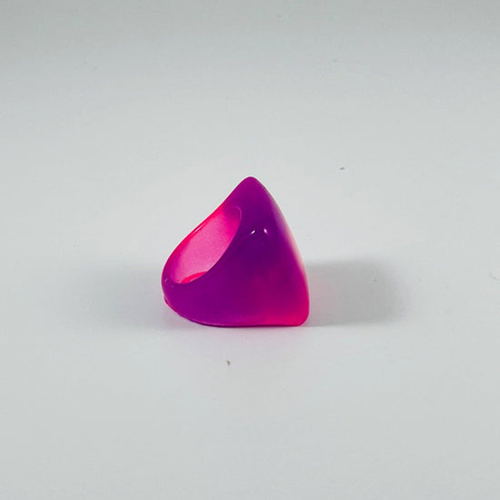 Pink & Purple *Glow in the Dark* Chunky Square Ring - Midnight Studio Rings