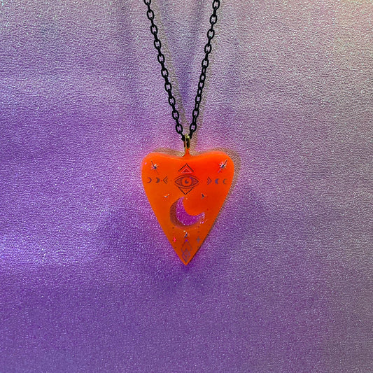 Planchette Necklaces - Midnight Studio Orange Glow Necklaces