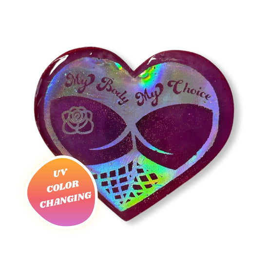 Pro Choice Hearts - Pin, Magnet, or Keychain - Midnight Studio Keychains