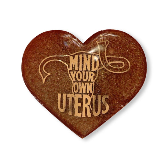 Pro Choice Hearts - Pin, Magnet, or Keychain - Midnight Studio Mind Your Own Uterus / Pin (magnetic back) Keychains
