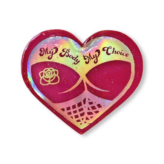 Pro Choice Hearts - Pin, Magnet, or Keychain - Midnight Studio My Body My Choice (Color Changing) / Pin (magnetic back) Keychains