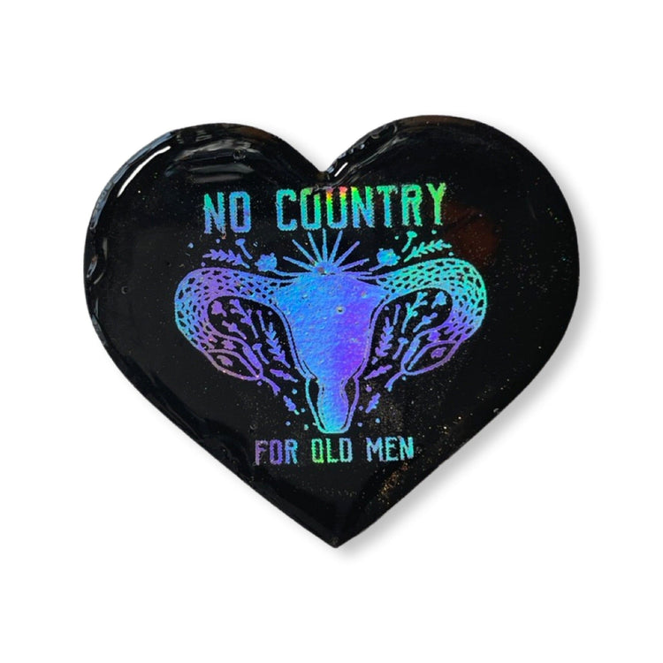 Pro Choice Hearts - Pin, Magnet, or Keychain - Midnight Studio No Country for Old Men / Pin (magnetic back) Keychains