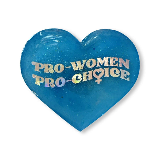 Pro Choice Hearts - Pin, Magnet, or Keychain - Midnight Studio Pro-Women Pro-Choice (Color Changing) / Pin (magnetic back) Keychains
